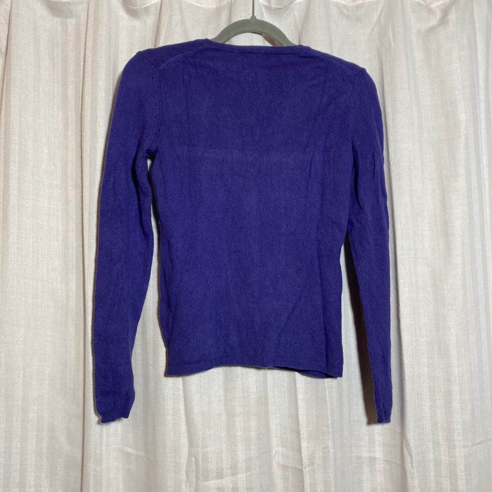 Charter Club Cashmere Purple Sweater Long Sleeve Women S Quiet Luxury Preppy - Picture 2 of 4